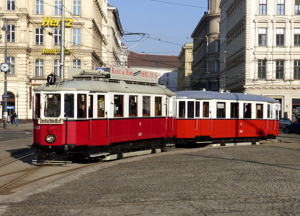 Вена, Graz Type M № 4023; Вена — 251. поездка VEF — 17.02.2019.