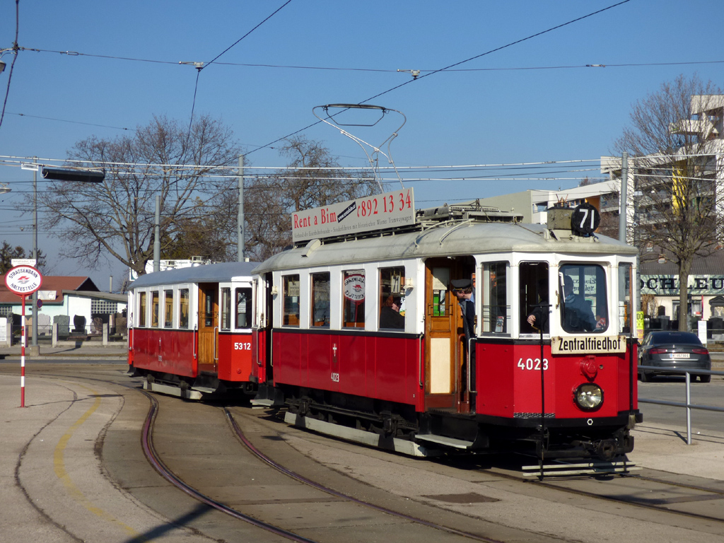 Виена, Graz Type M № 4023; Виена — 251. поездка VEF — 17.02.2019.