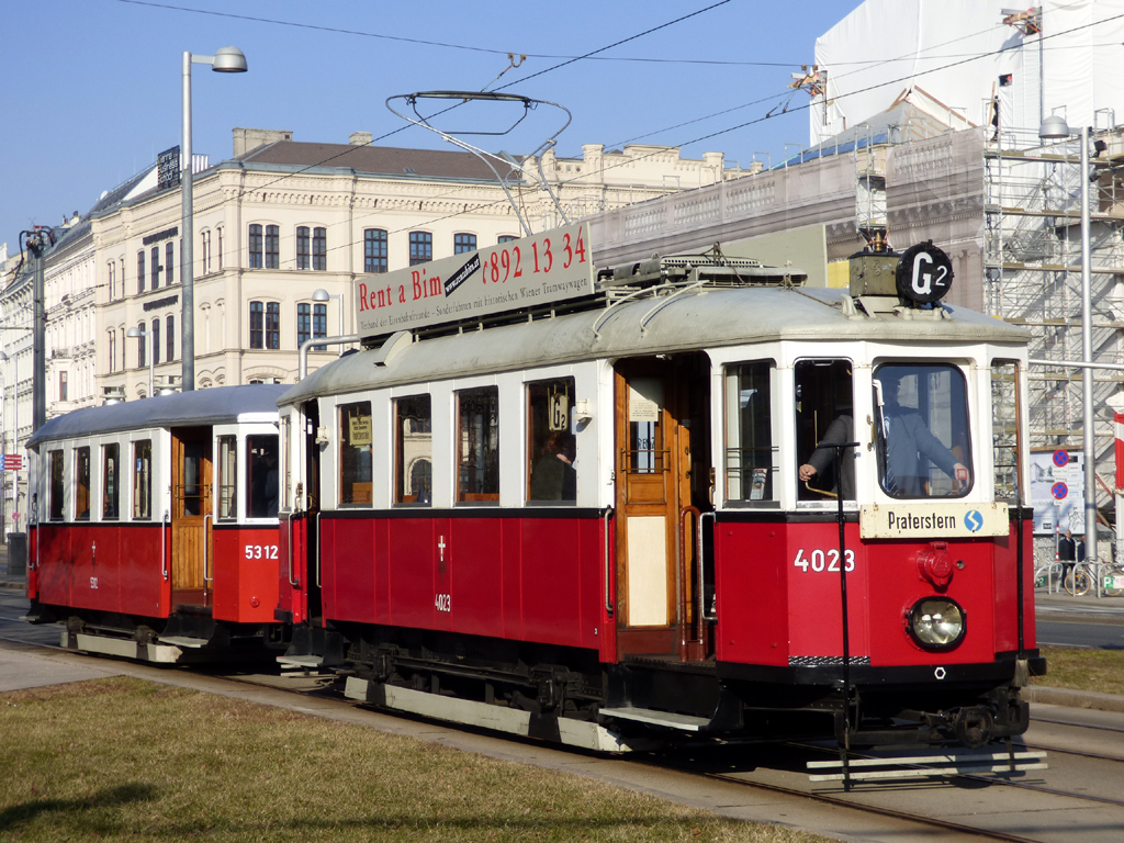 Вена, Graz Type M № 4023; Вена — 251. поездка VEF — 17.02.2019.