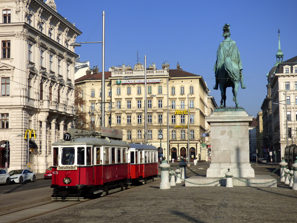 Вена, Graz Type M № 4023; Вена — 251. поездка VEF — 17.02.2019.