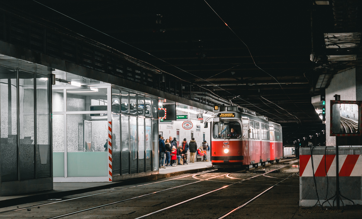 Wien, Lohner Type E2 Nr. 4312; Wien — Tram lines; Wien — Undeground Light Rail — USTRABA (Unterpflasterstrassenbahn)