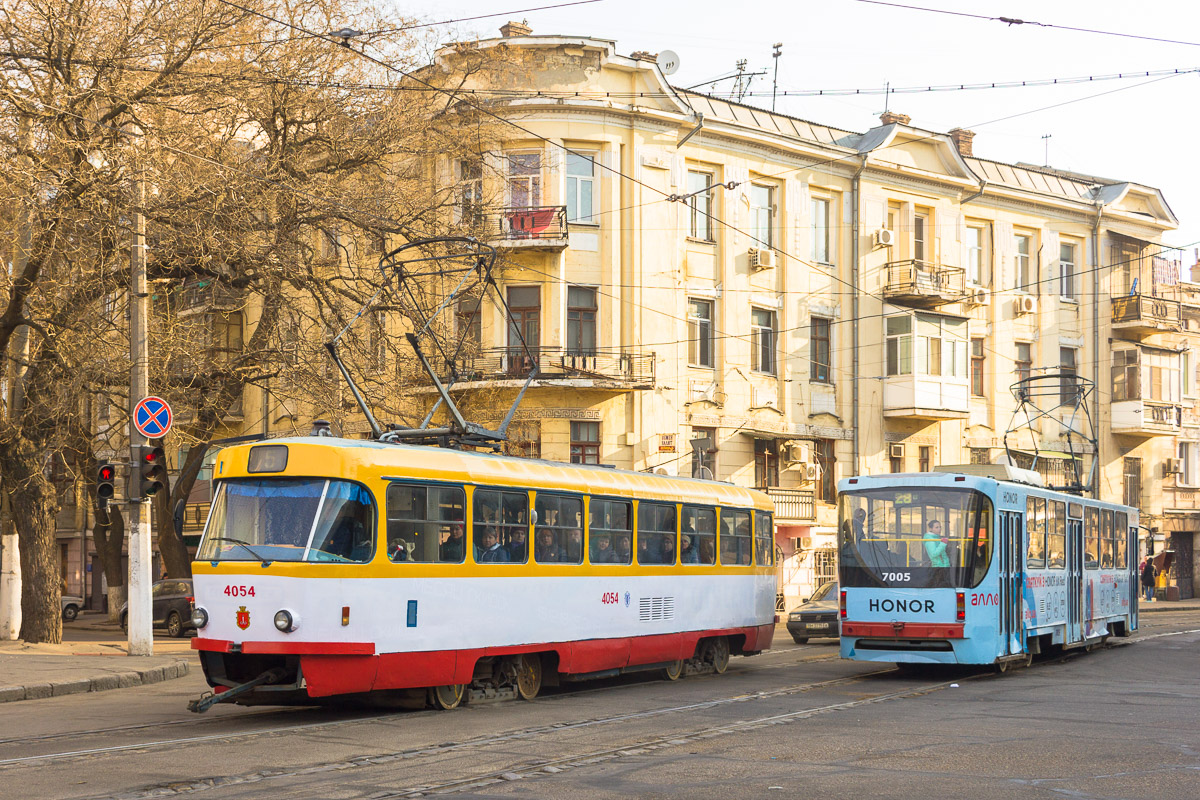 Odesa, Tatra T3R.P č. 4054; Odesa, K1 č. 7005