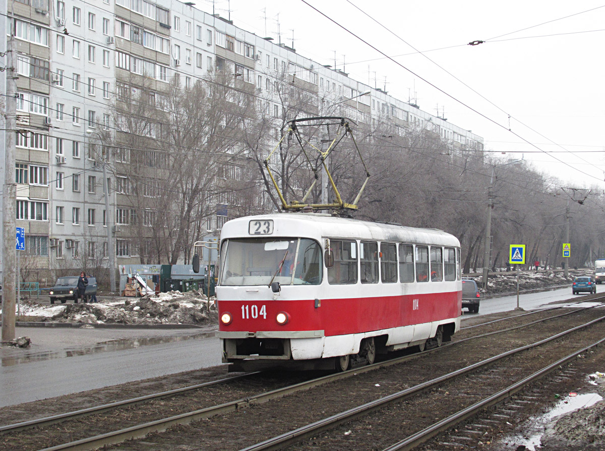Самара, Tatra T3SU (двухдверная) № 1104