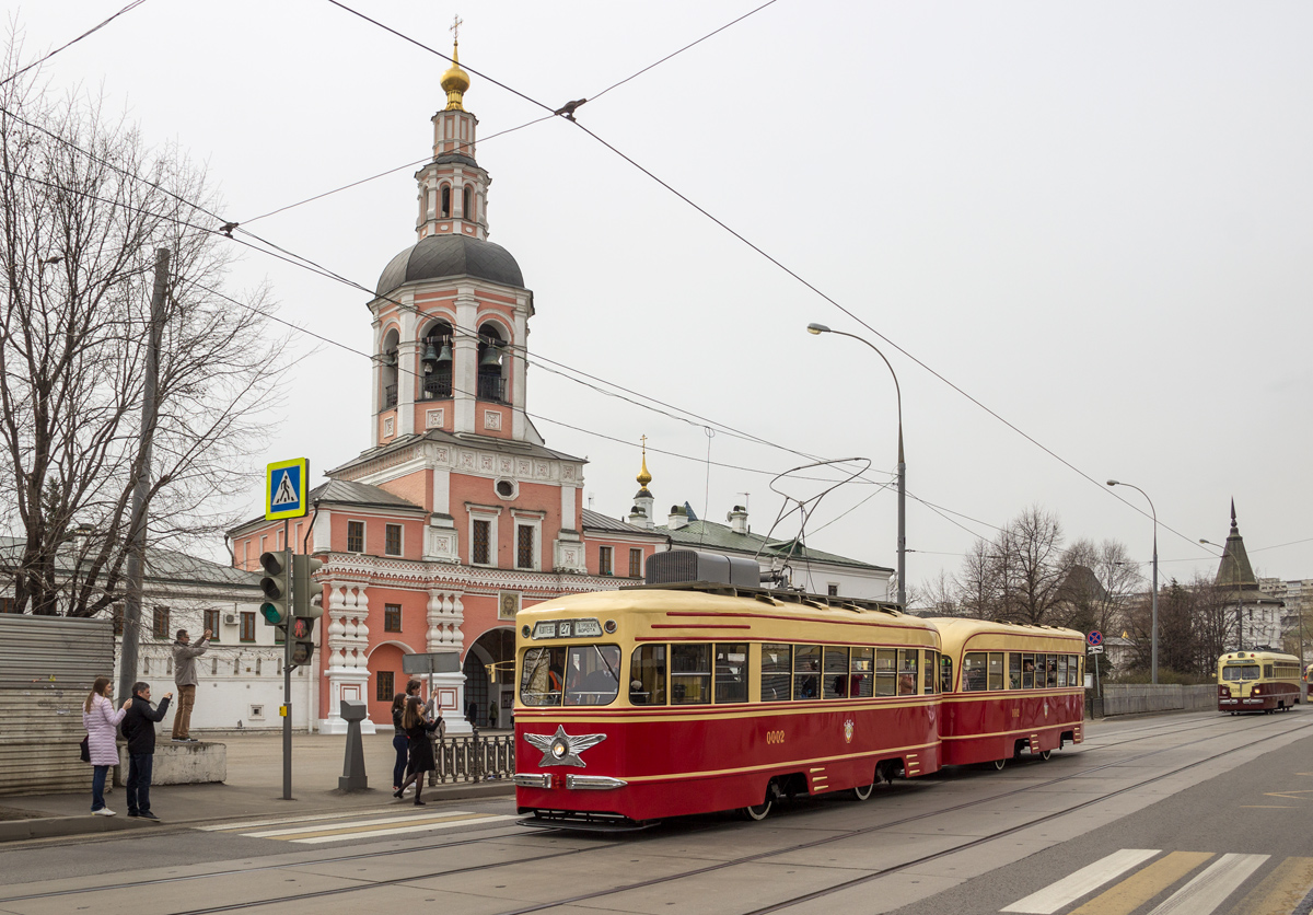 Maskva, KTM-1 nr. 0002; Maskva — Parade to 120 years of Moscow tramway on April 20, 2019