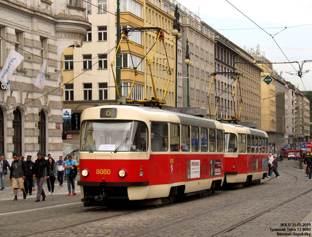 Прага, Tatra T3M2-DVC № 8080
