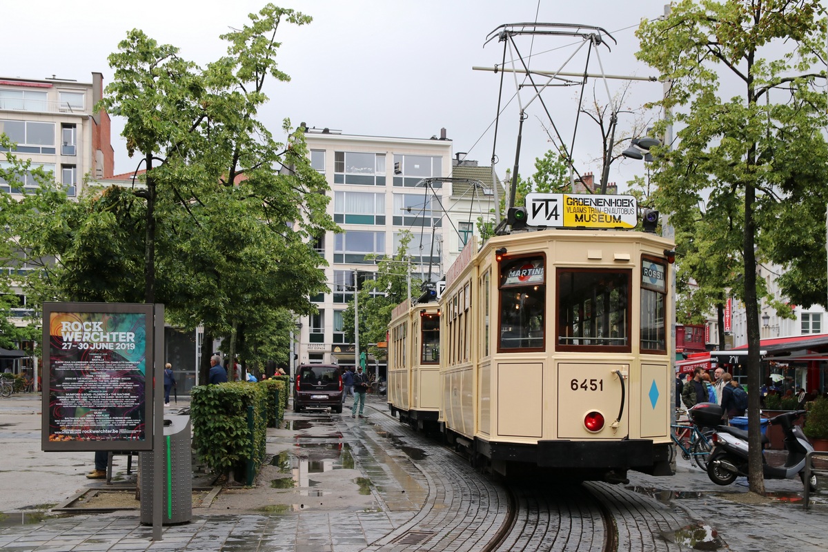 Антверпен, CGTA 2-axle motor car № 6451; Антверпен — Возобновление работы трамвайного музея (15/06/2019)