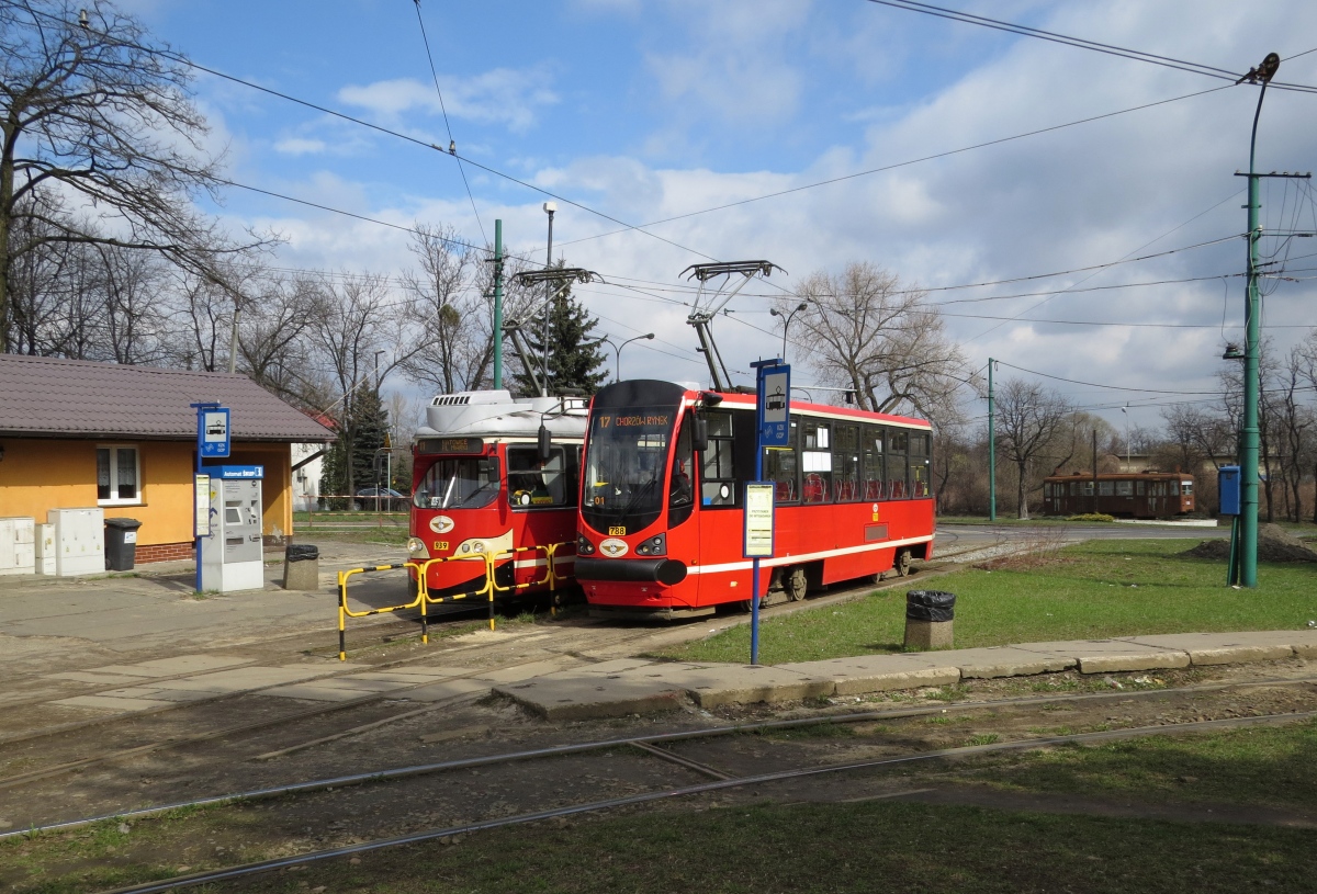 Силезские трамваи, SGP Type E1 № 939; Силезские трамваи, Konstal 105N-HF11AC № 788; Силезские трамваи — Трамвайные линии и инфраструктура