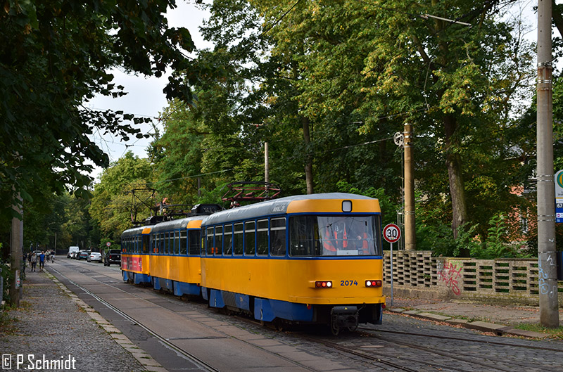 Leipzig, Tatra T4D-M2 Nr. 2074; Leipzig — Abgabe von Tatra-Wagen in die Ukraine