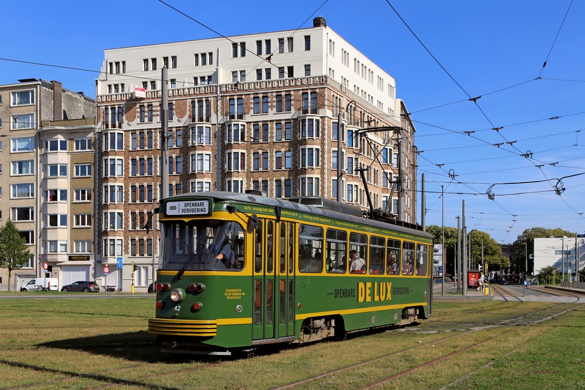 Antverpy, BN PCC Gent č. 42 (6242); Antverpy — Excursion with Ghent trams 6202 and 42 (15/09/2019)