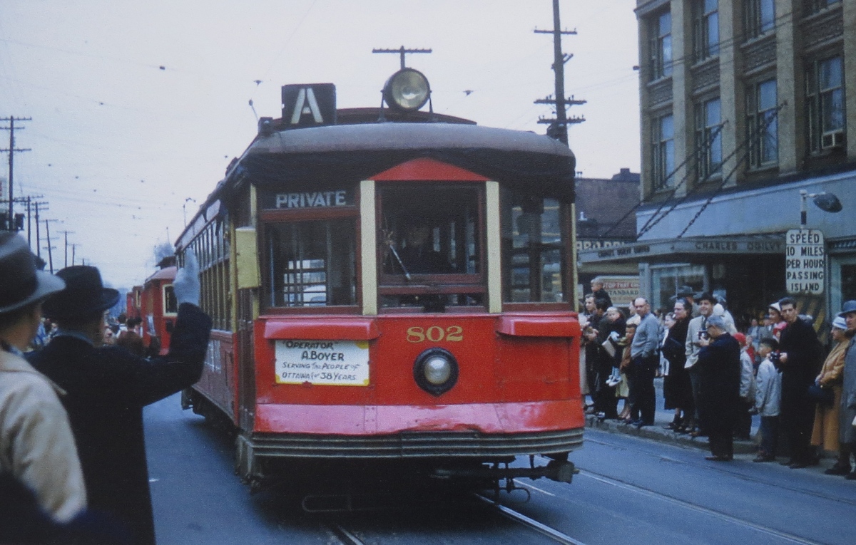 Ottawa, Ottawa 4-axle motor car № 802; Ottawa — Tramway Closure Parade — 04.05.1959