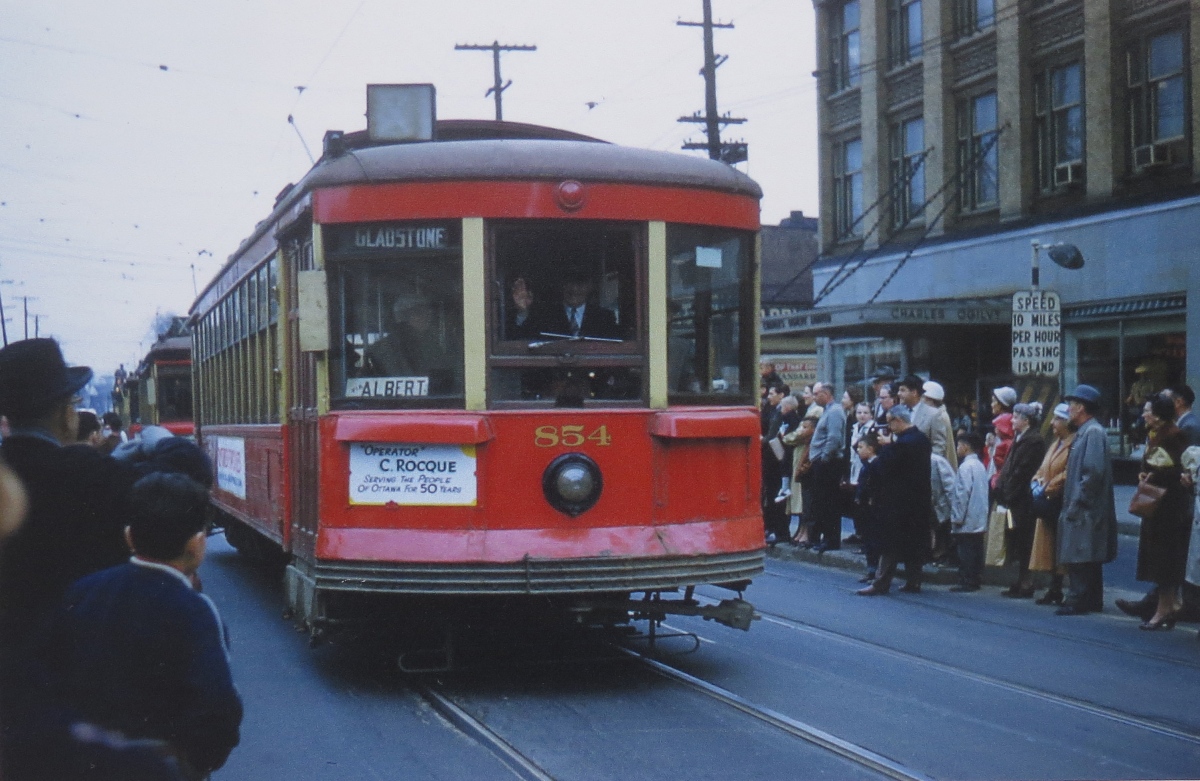 Оттава, Четырёхосный моторный Ottawa № 854; Оттава — Парад к закрытию трамвая — 04.05.1959