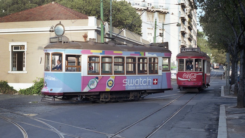 Lisabona, Carris 2-axle motorcar (Remodelado) Nr. 782; Lisabona — Tram — Estação de Arco do Cego (closed depot)