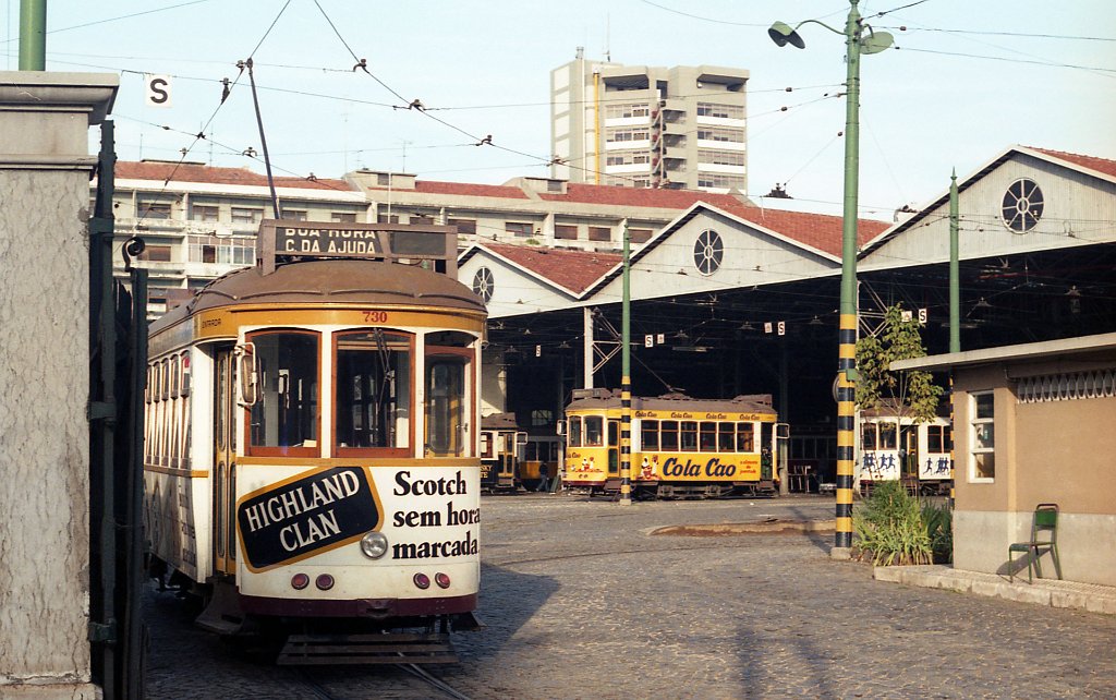 Lissabon, Carris 2-axle motorcar (Standard) Nr. 730; Lissabon — Tram — Estação de Arco do Cego (closed depot)