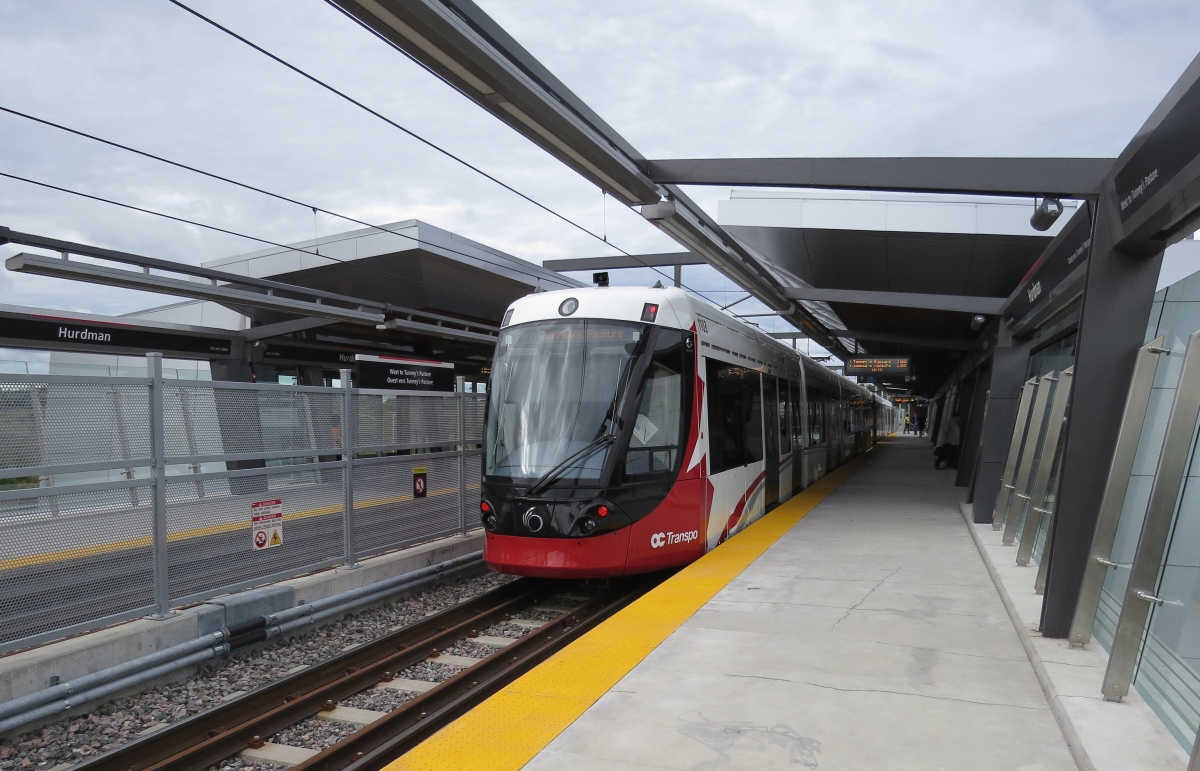 Ottawa, Alstom Citadis Spirit N°. 1103; Ottawa — Line 1 (Confederation Line) — Light Rapid Transit Line — Stations