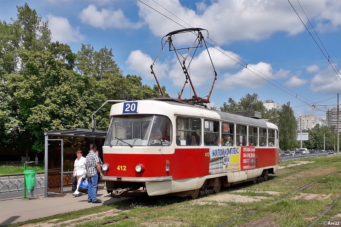 Харьков, Tatra T3M № 412