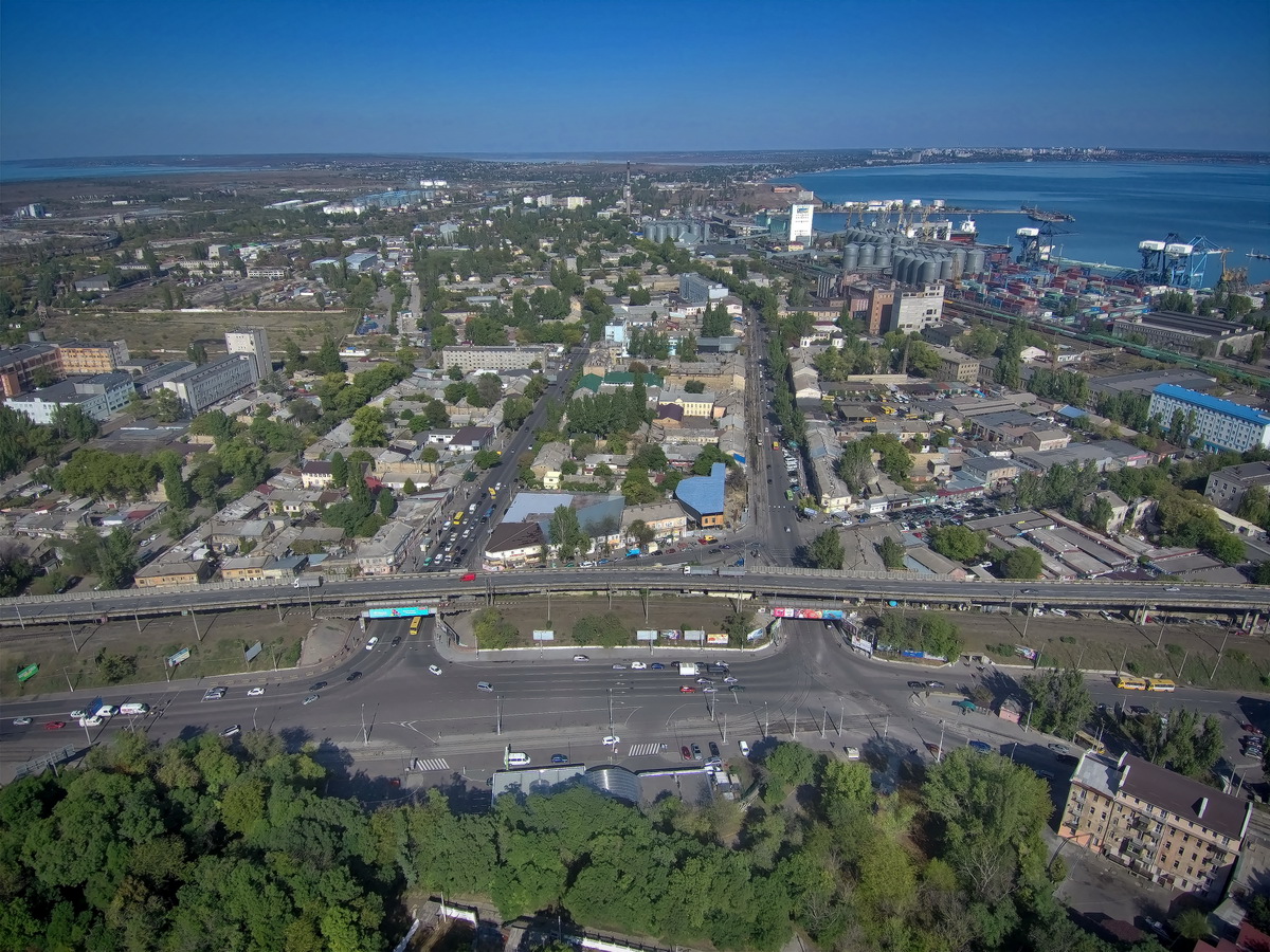 Odesa — Aerial Views; Odesa — Tramway Lines: Peresyp to Tsentrolit