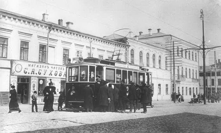 Samara, Kolomna 2-axle motor car # 9; Samara — Historical photos — Electric tramway (1914-1920)