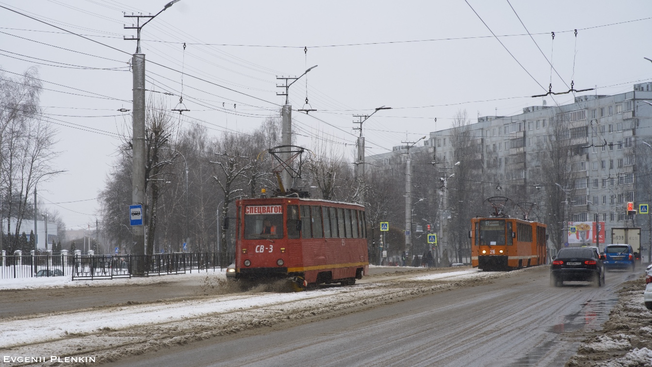 Смоленск, 71-605 (КТМ-5М3) № СВ-3; Смоленск — Челночное движение трамваев на время ремонта улицы Николаева