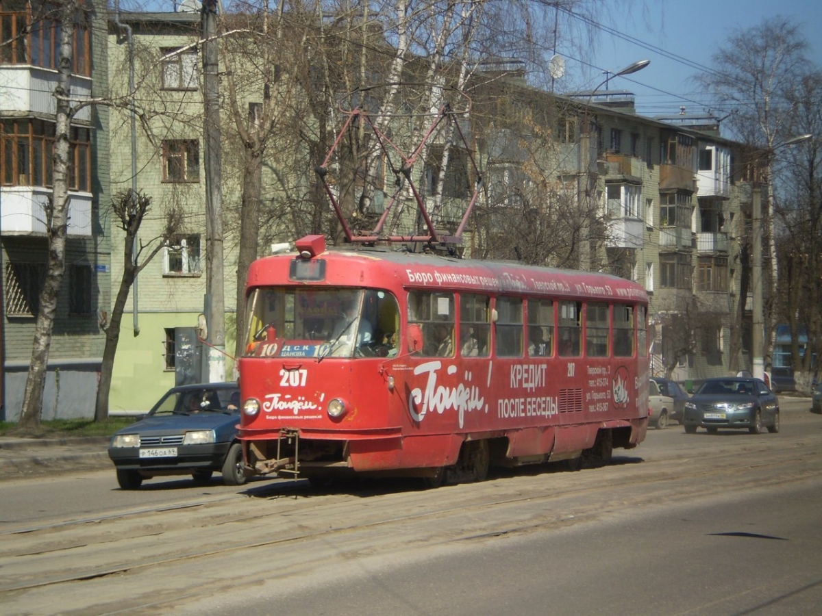 Тверь, Tatra T3SU № 207; Тверь — Трамвайные линии: Московский район