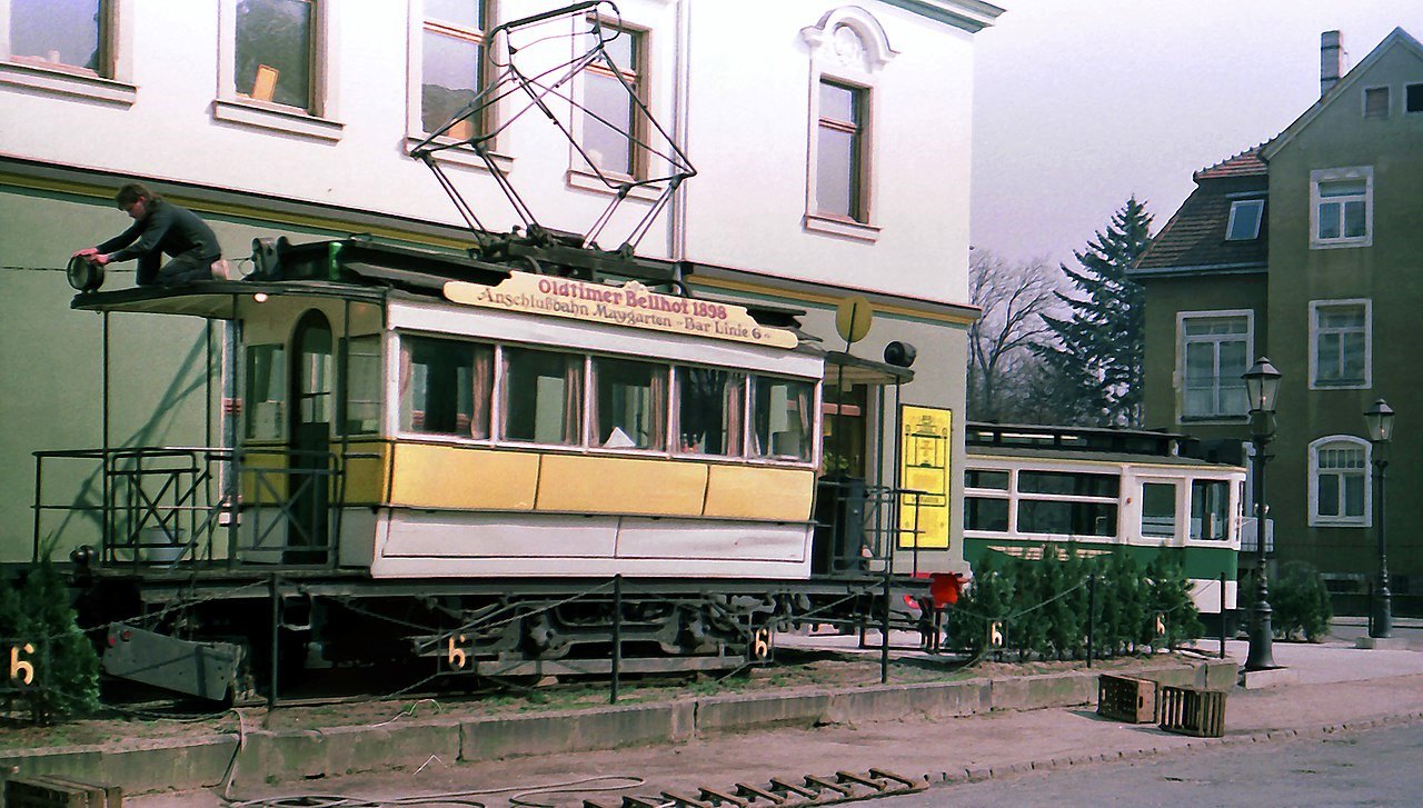 Дрезден, Двухосный моторный Liebscher № 296; Дрезден — Старые фотографии (трамвай)