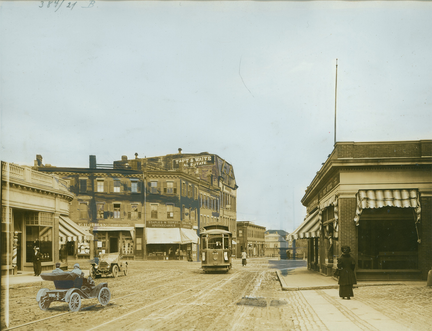 Boston, Laconia 4-axle motor car Nr. 449; Boston — Old Photos — Street Railroads