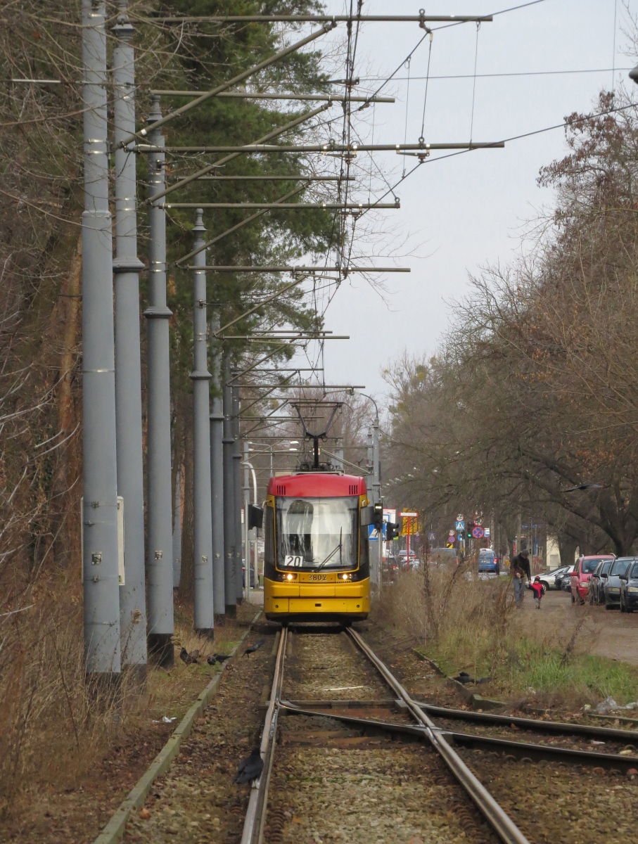 Варшава, PESA Jazz 134N № 3802; Варшава — Трамвайные линии и инфраструктура