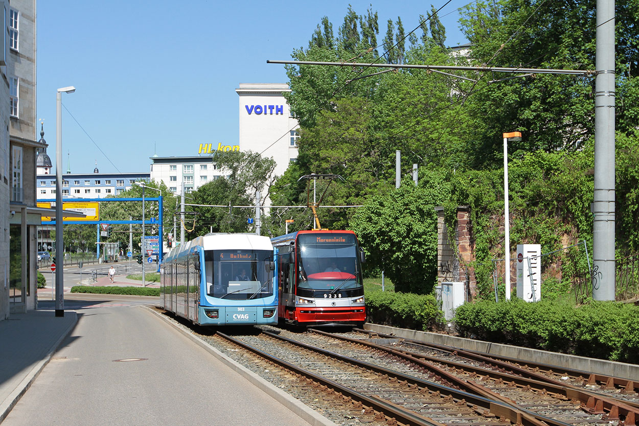 Chemnitz, Bombardier 6NGT-LDZ Nr 903; Chemnitz — Trams from other cities • Fahrzeuge aus anderen Städten
