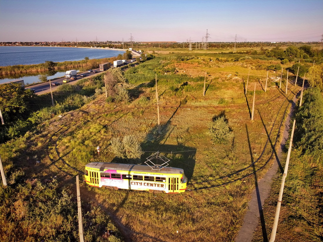 Одеса — Трамвайні лінії: Хаджибейський лиман; Одеса — Електротранспорт Одеси з висоти