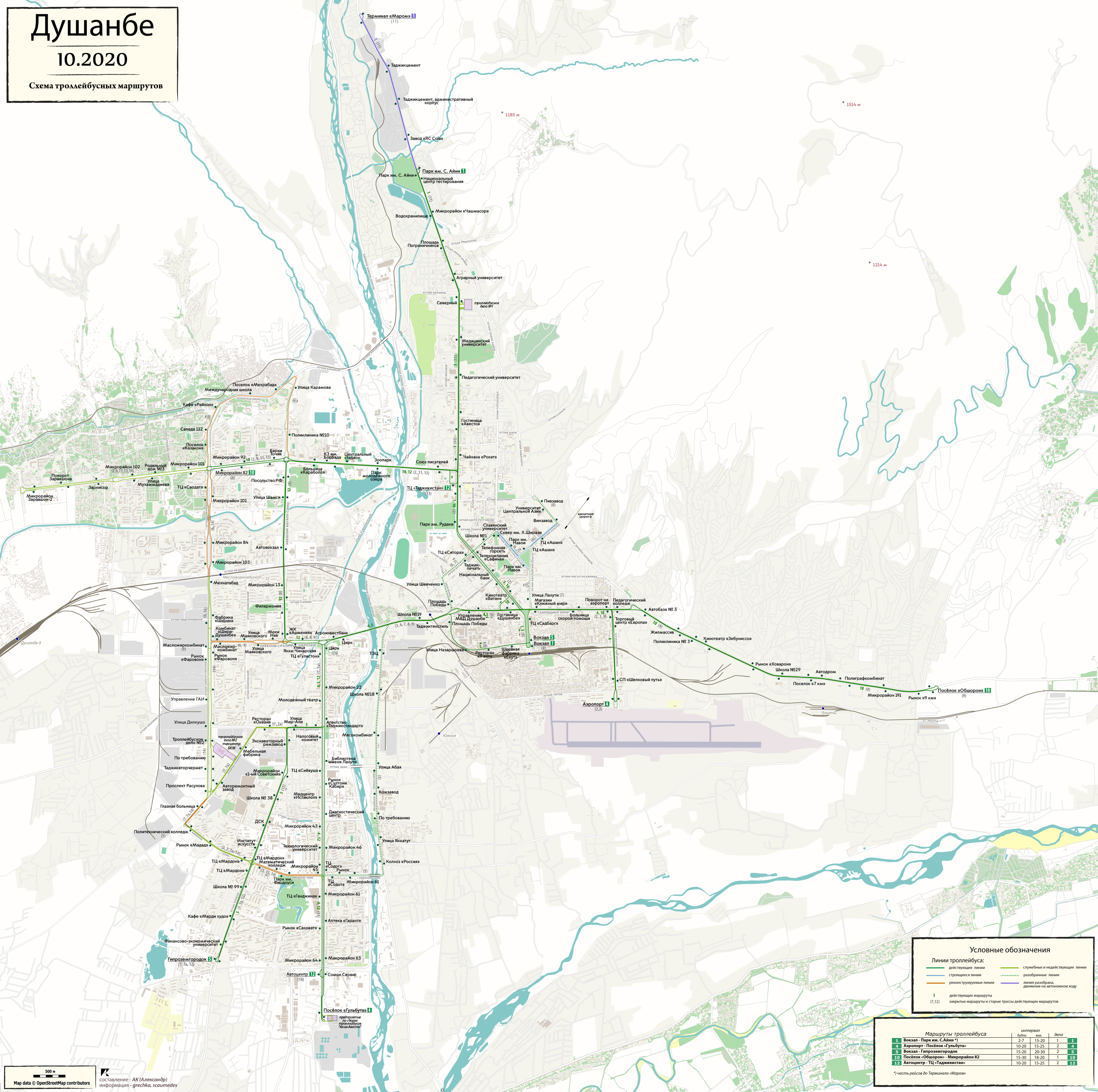 Dushanbe — Maps