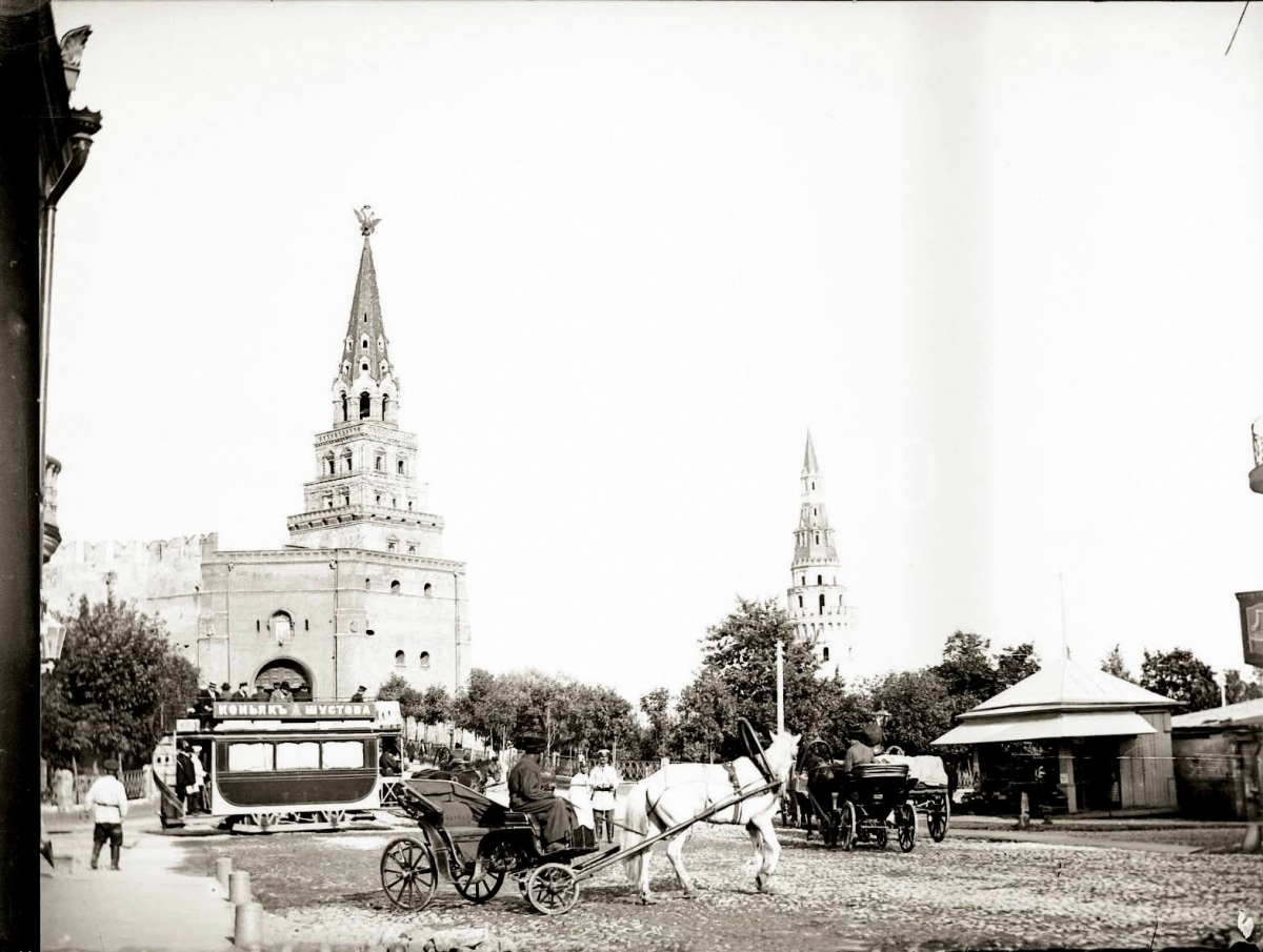 Moscow — Historical photos — horse cars (1872-1912)