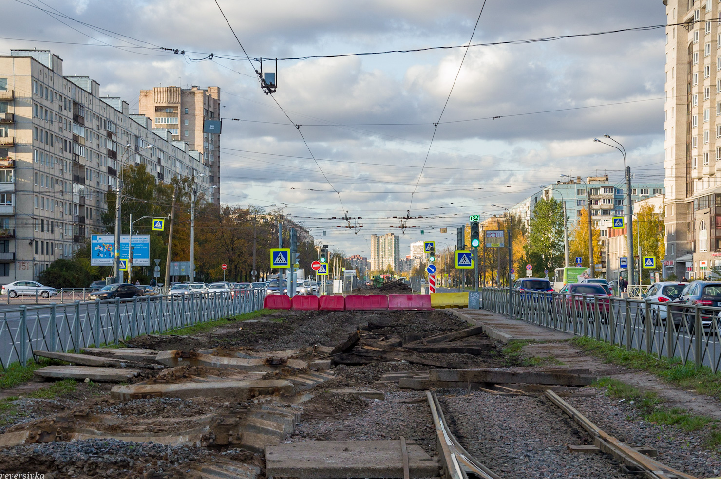 Saint-Petersburg — Track repairs