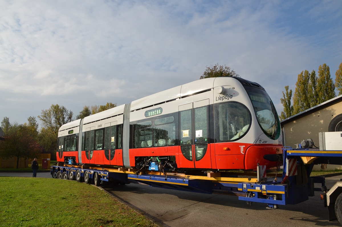 Liepaja, Končar TMK 2300LT # 250; Zagreb — Končar Tram Factory; Liepaja — New Končar Trams