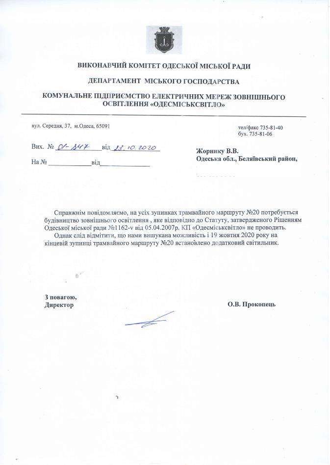 Одесса — Документы