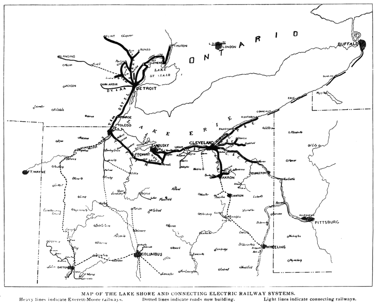 Detroit — Maps; Toledo — Maps; Eastern Ohio — Maps; Cleveland — Maps and Plans; Lake Shore Electric — Maps and Plans; Akron — Maps and Plans; Cleveland & Southwestern — Maps and Plans; Painesville — Maps and Plans