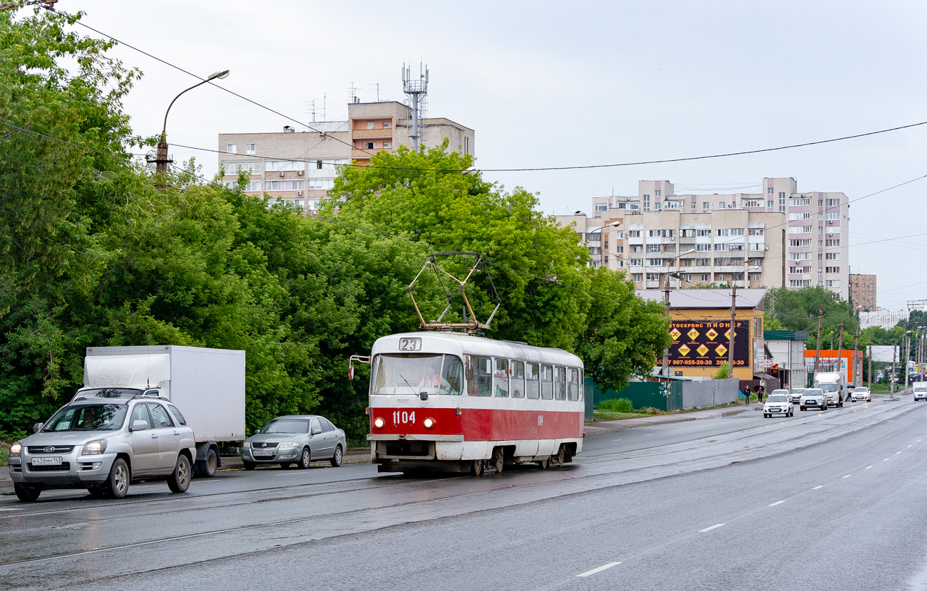 Самара, Tatra T3SU (двухдверная) № 1104