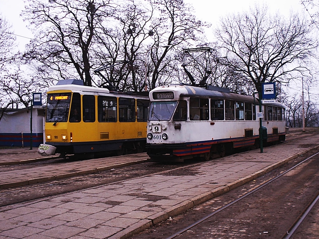 Щецин, Tatra KT4DtM № 101; Щецин, Konstal 102Na № 601