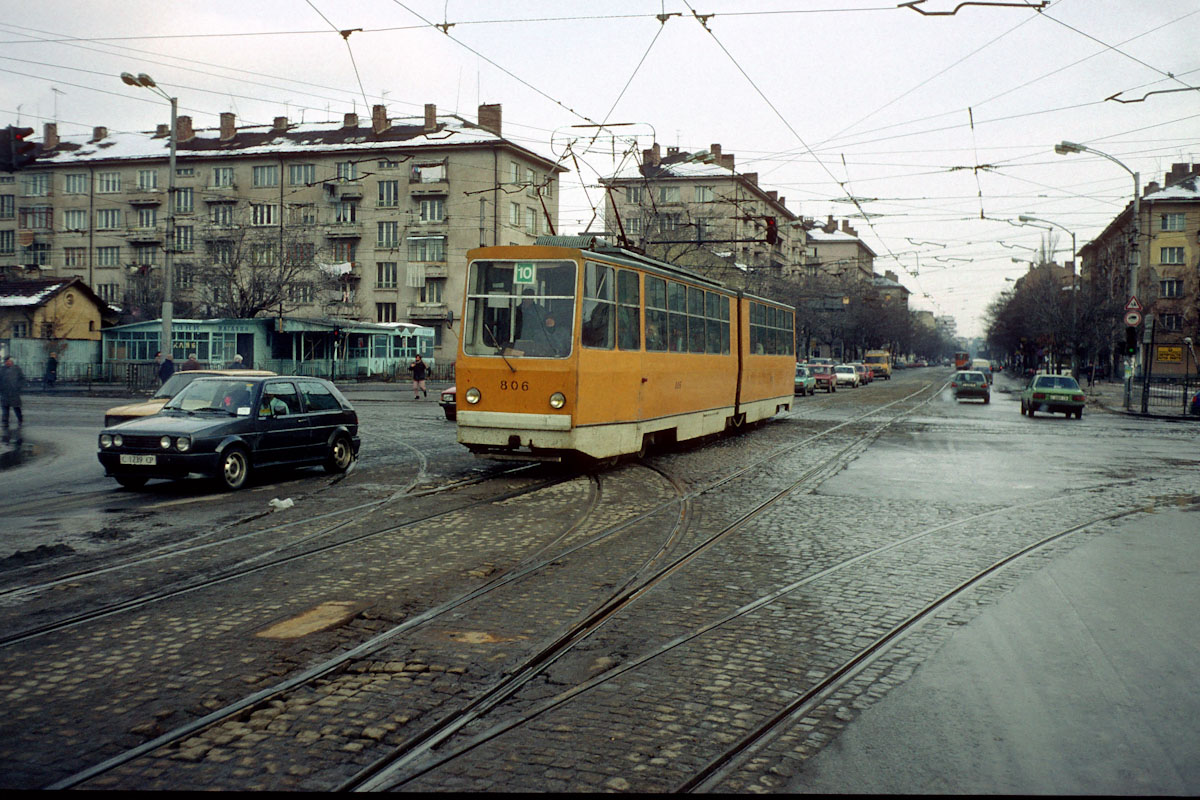 София, Т6М-700 № 806; София — Исторически снимки — Трамвайни мотриси (1990–2010)