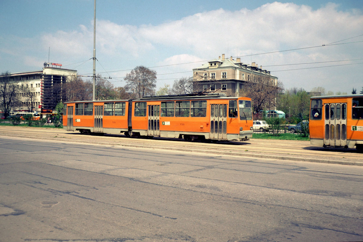 София, Т6М-700 № 725; София — Исторически снимки — Трамвайни мотриси (1990–2010)