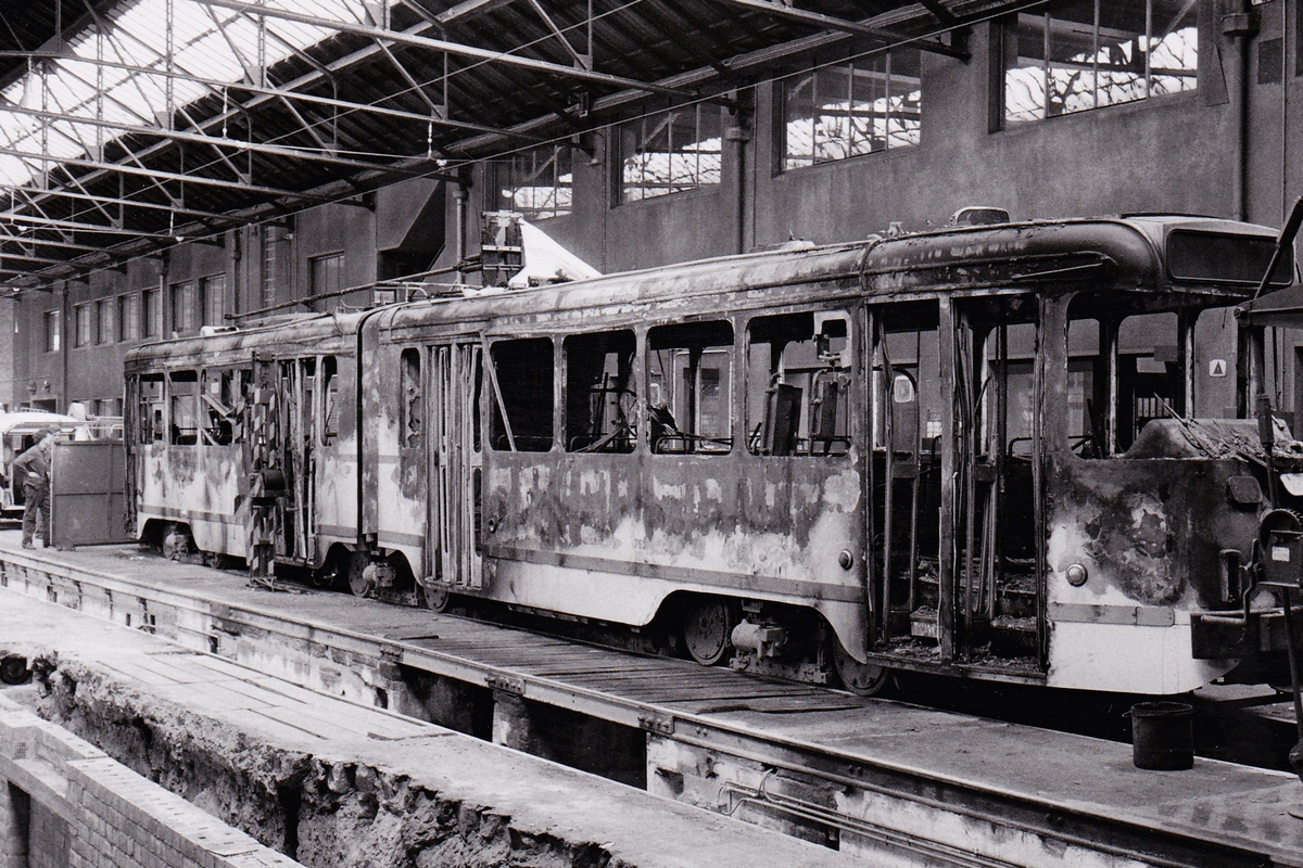 Brussels, BN PCC series 7500 č. 7529; Brussels — Incidents / Accidents; Brussels — Old photos MIVB / STIB