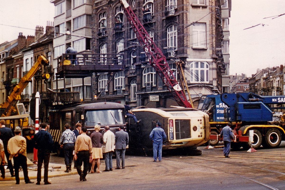 Brussels, BN PCC series 7000 № 7021; Brussels — Incidents / Accidents; Brussels — Old photos MIVB / STIB