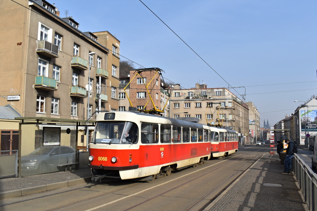 Praha, Tatra T3M2-DVC nr. 8068