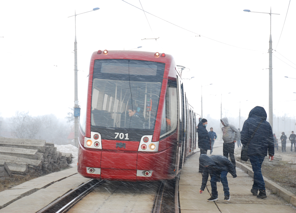 Киев, Богдан TR843 № 701; Киев — Покатушки 06.03.21 на трамваях Tatra T6A5 и БКМ 843