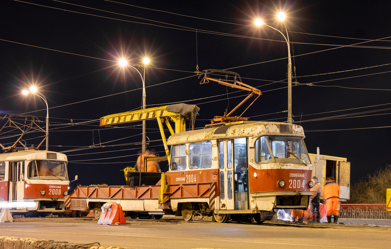 Самара, Tatra T3SU (двухдверная) № 2004; Самара — Строительство и ремонты трамвайных линий