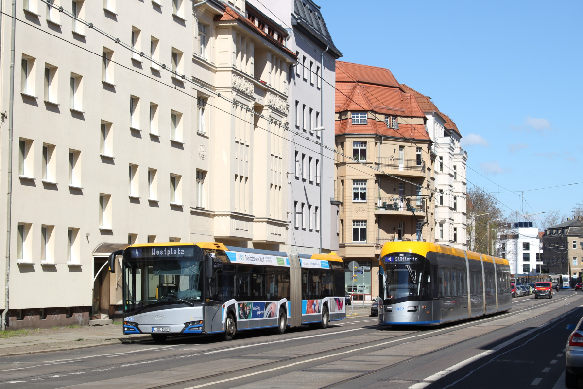 Leipzig, Solaris Tramino Leipzig (NGT10) № 1027