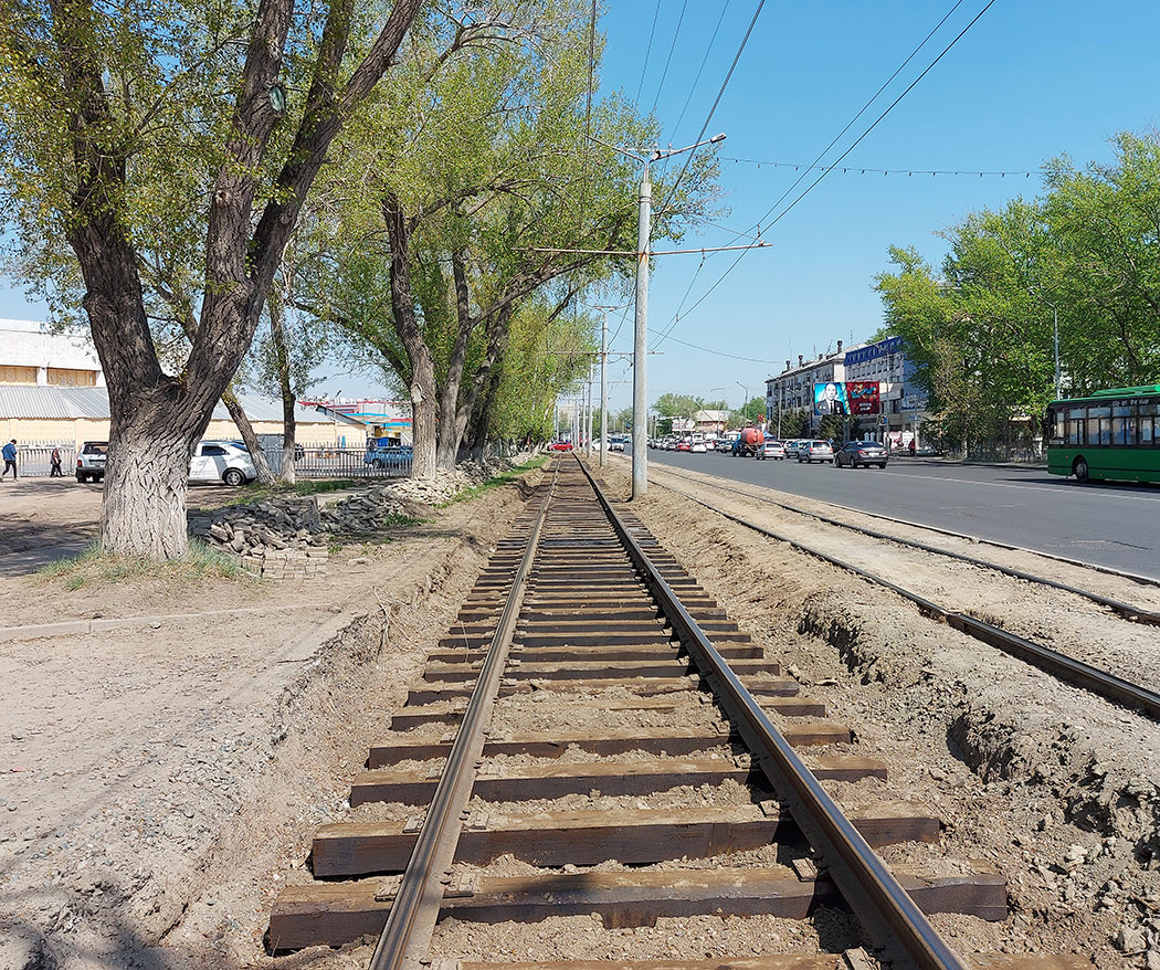 Павлодар — Ремонты и строительство трамвайных путей