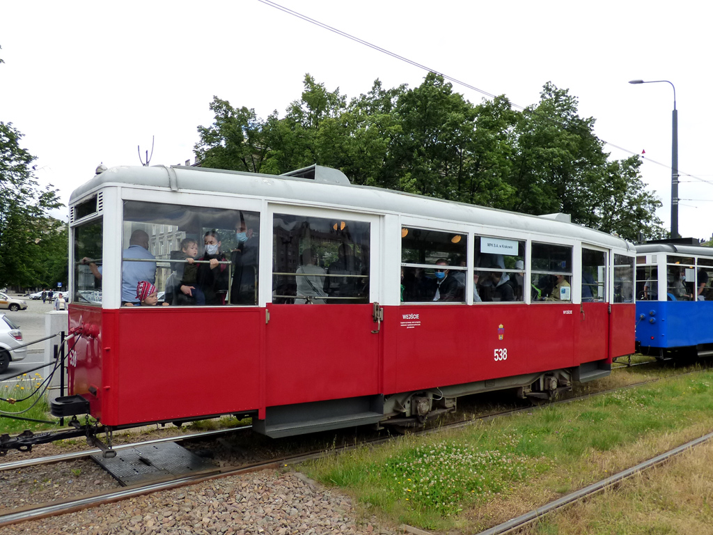Krakau, Konstal ND Nr. 538; Krakau — Parade of historic "N" type trams