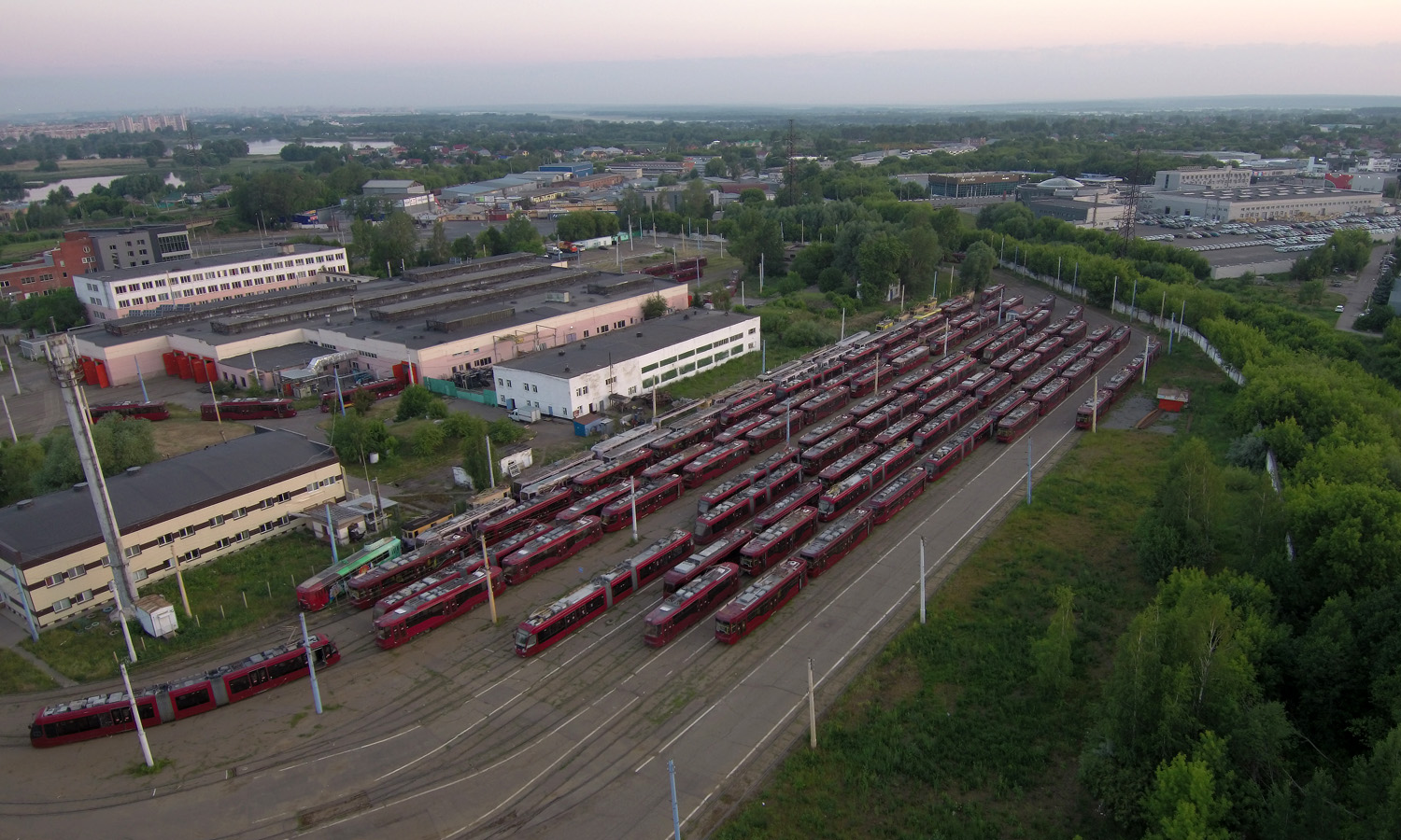 Kazanė — Kabushkin tram depot; Kazanė — Photos from a height