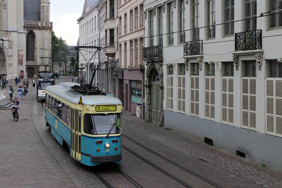 Kusttram, BN PCC Gent č. 26; Gent — 50 years of P.C.C. trams in Ghent (10/07/2021)