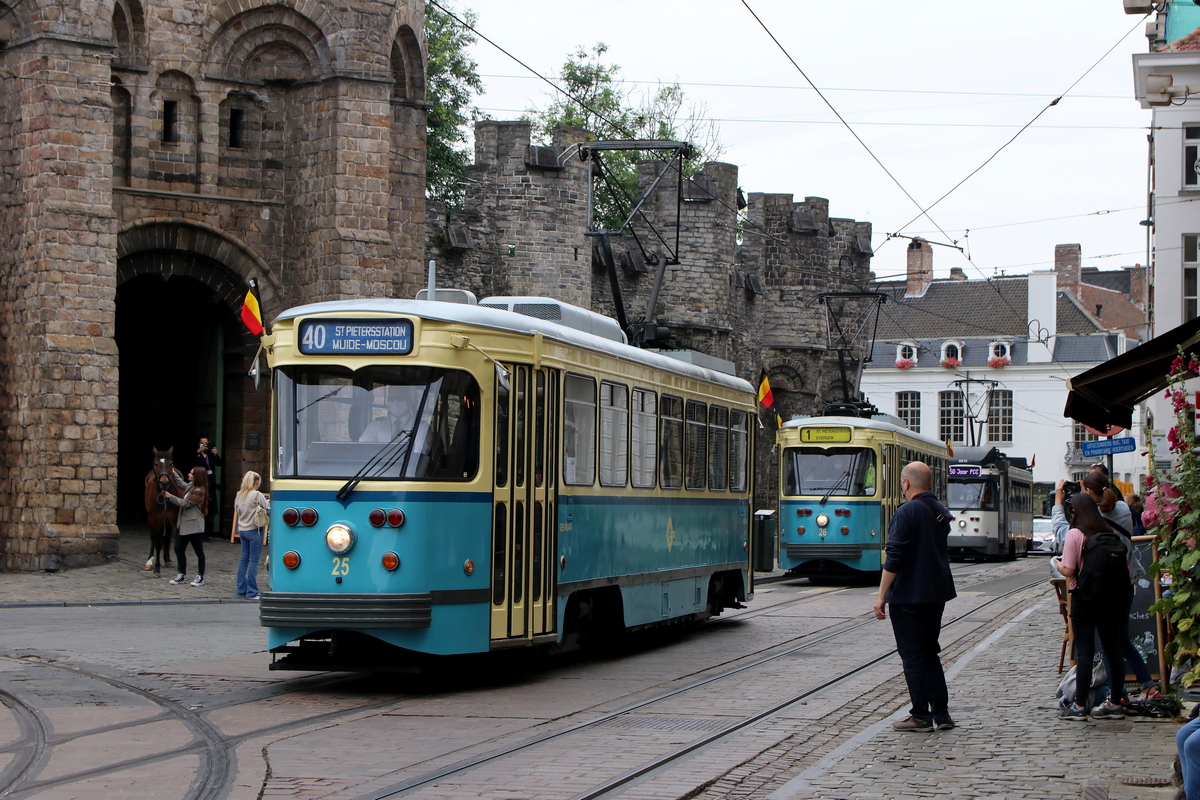 Гент, BN PCC Gent № 25; Гент — 50 years of P.C.C. trams in Ghent (10/07/2021); Транспорт и животные