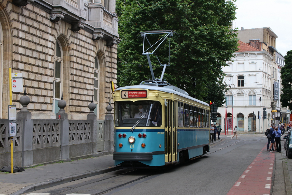 Гент, BN PCC Gent № 01; Гент — 50 years of P.C.C. trams in Ghent (10/07/2021)